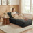 No Assembly Required Big Bean Bag Lounger Chair, Large Foldable Floor Sofa Bed with Memory Foam, Machine Washable Cover, for Living Room & Bedroom-1711837307