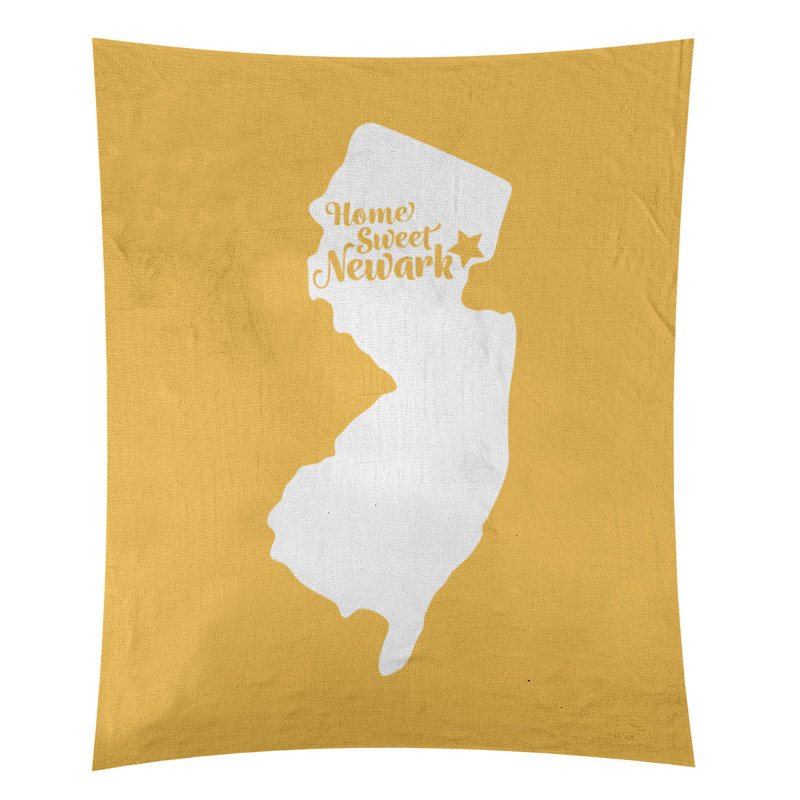 Tapisserie murale Newark New Jersey, H 27,5 po x l 37,5 po, Jaune