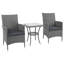 Basilica 3 Pieces Rattan Bistro Set, Wicker Garden Furniture Set-27113210