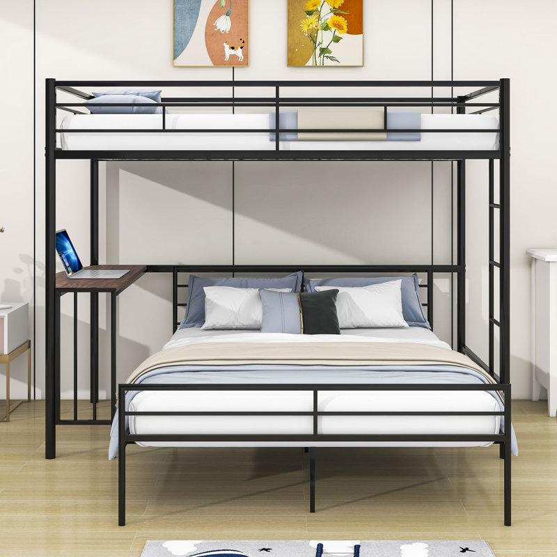 Cleveland Kids Twin Over Full Bunk Bed, Black
