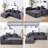 Dark Grey Modular Sectional With Versatile Chaise And Deep Seating Option 3 Upholstered Seats Relaxing