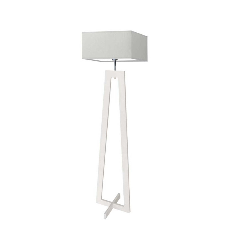 Tahoe 138cm Traditional Floor Lamp, White, Silver