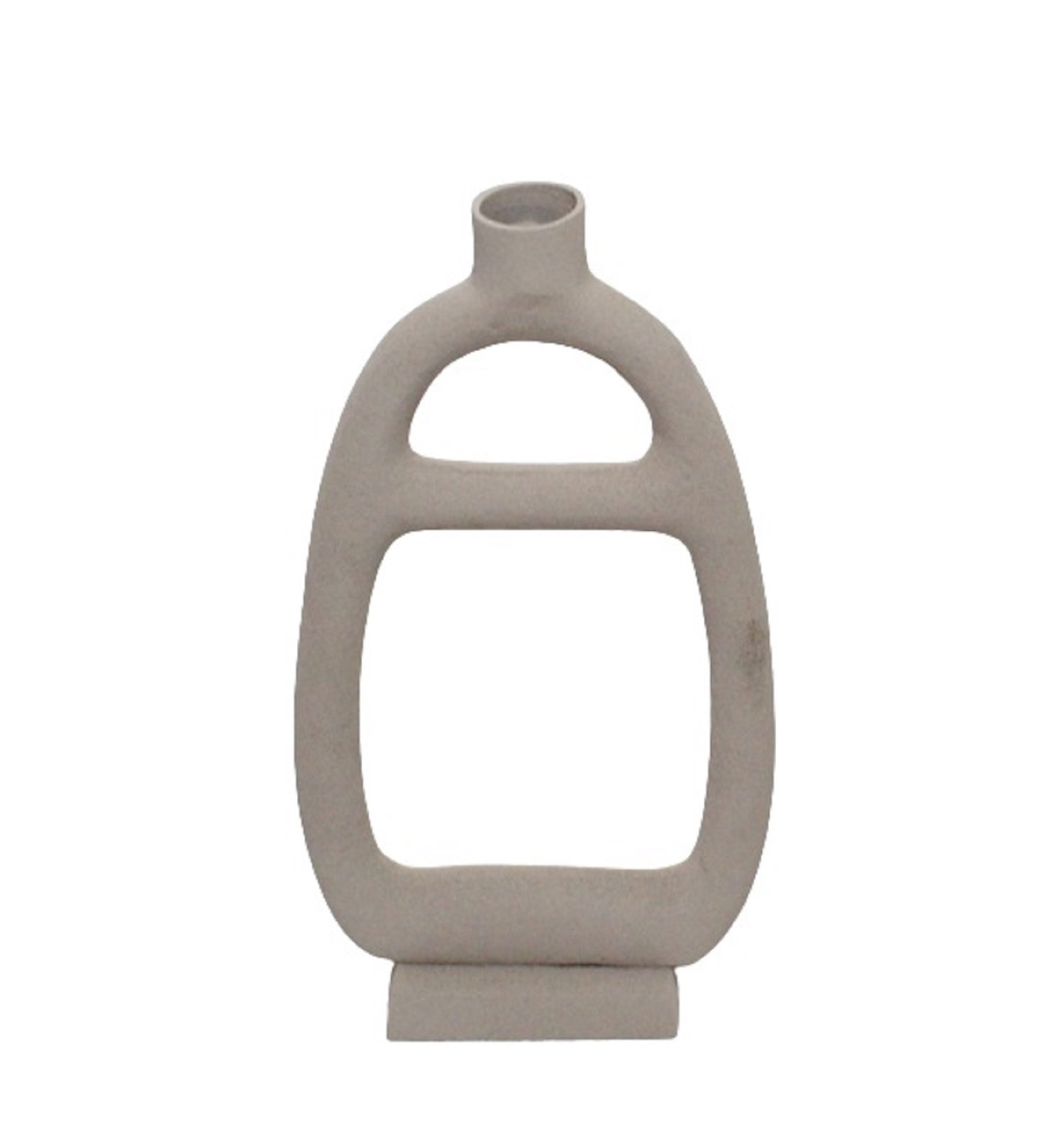 Aluminum Candlestick Holder, Off White