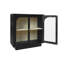 Armoire de rangement avec porte en acrylique pour le ménage - Panneau de particules noir résistant aux rayures et à l'eau Tablette réglable en stratifié antidérapant-1445898674-1445898679