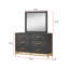 Commode de rangement contemporaine 1pc avec poignée en métal