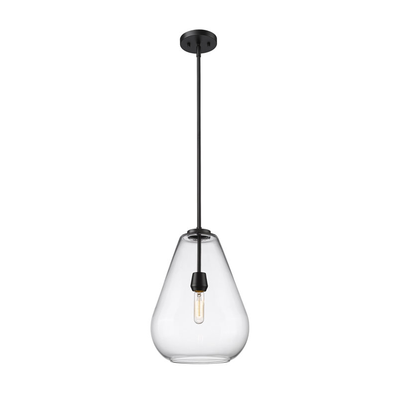 Placia 1 - Light Matte Black Single Pendant