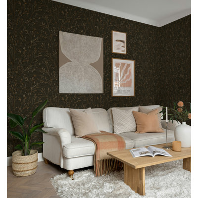  Designs Ash Withington Branch Embossed Vinyl Unpasted Wallpaper