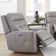 Alvern 37" Leather Zero Gravity Power Recliner with Adjustable Headrest with Square Arms