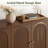 Modern Buffet Cabinet With Storage, 63" Fluted Sideboard Accent Cabinet With Adjustable Shelves & Arched Doors, Modular Coffee Bar Credenza For Dining Room Kitchen Living Room Entryway,brown-668768203