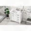 Meuble-lavabo de salle de bain avec lavabo et armoire de salle de bain blanche