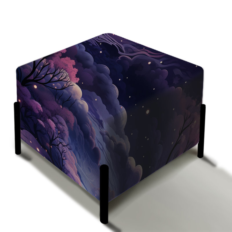 Dusky Dreamscapes Moody Patterns - Repose-pieds carré floral