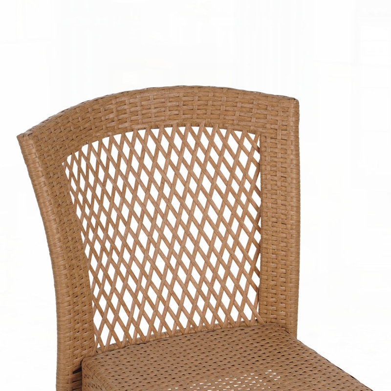 Chaise d'appoint d'extérieur en rotin, Marron clair