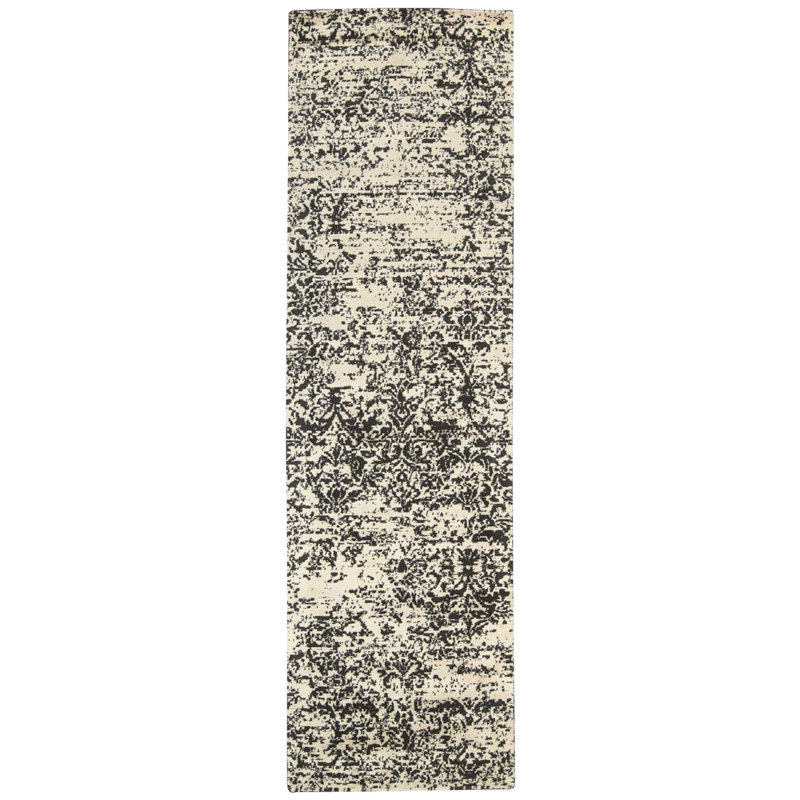Tapis beige / gris Maya, Tapis de couloir 2 pi 3 po x 8 pi