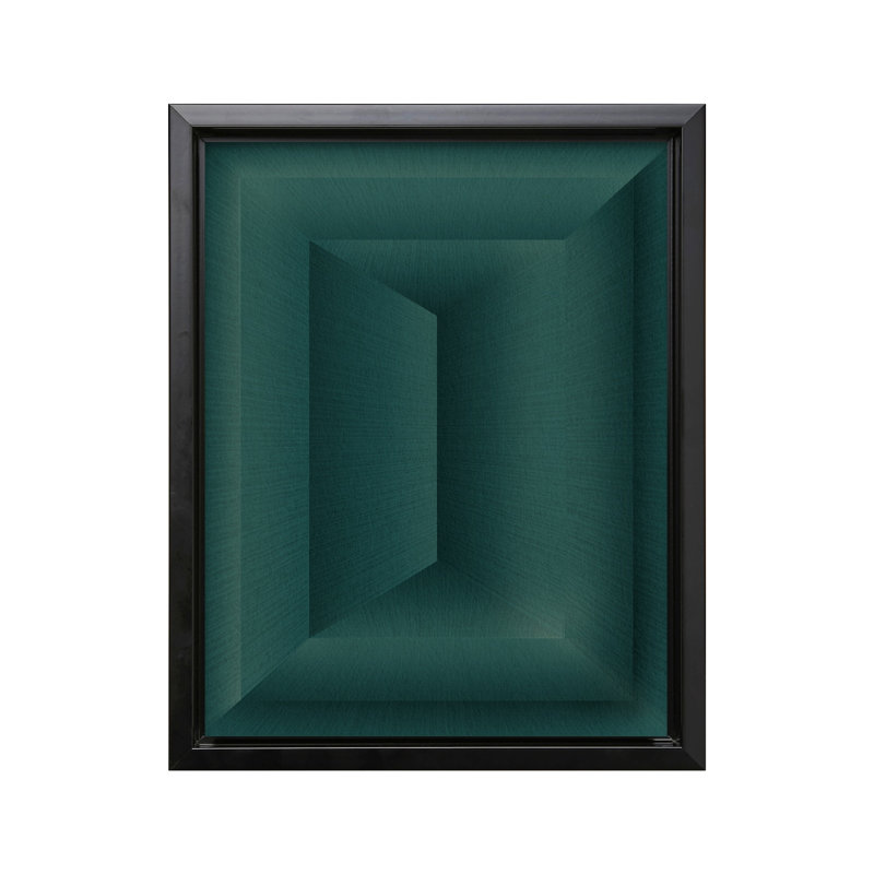 Vert émeraude, Black Framed, Canvas, 11"H x 14"W