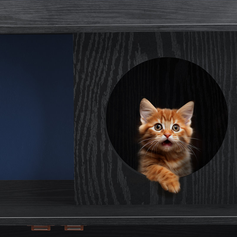 Litière pour chat avec station de charge, Noir, noir, noir, noir