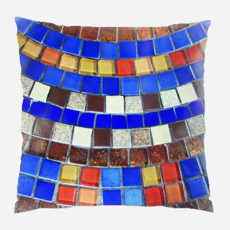 Geometric Microsuede Reversible Throw Pillow