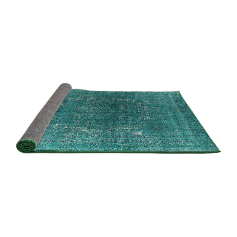 Tapis vert de style oriental, Rond 5 pi