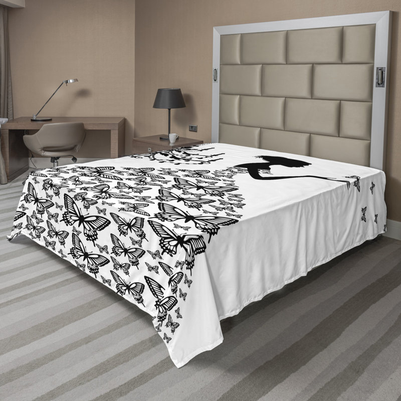 Microfiber No Pattern And Not Solid Color Flat Sheet, King Flat Sheet