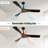 52 Inch Modern Ceiling Fan With 3 ABS Blades Remote Control Reversible DC Motor Without Light For Living Room