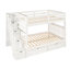 Lit superposé double au-dessus de double avec tablettes et 6 tiroirs de rangement