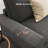 L Shaped Sectional Sofa, Cloud Couch With Ottoman, Modular Sectional For Living Room, Dark Gray-69914788