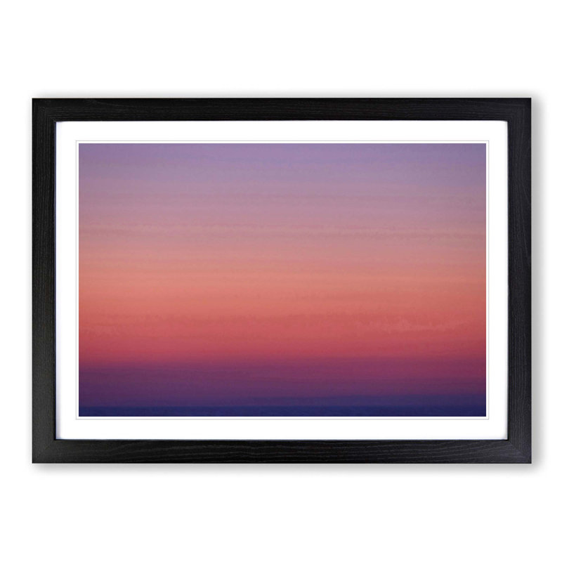Pink Horizon - Picture Frame Painting Print, Black Framed, 48cm H x 65cm W x 2cm D