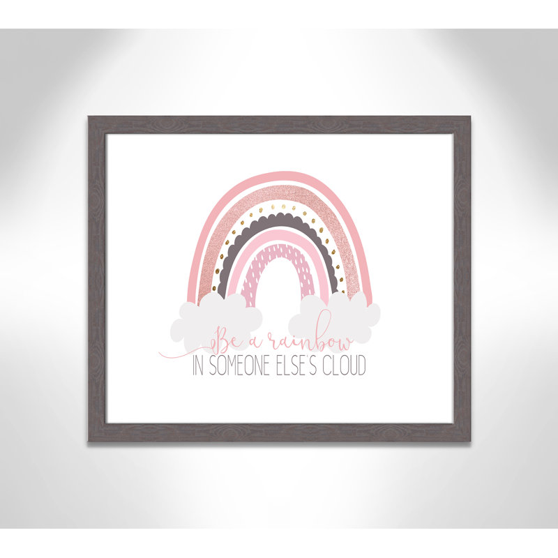 Être un arc-en-ciel, H 20,5 po x l 24,5 po x P 0,63 po, Encadré gris