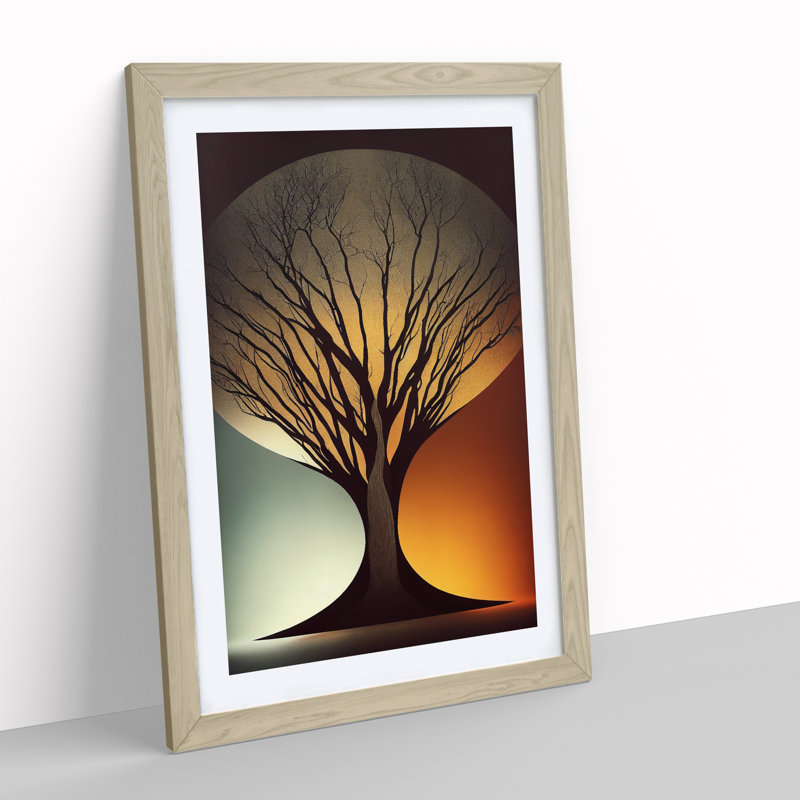 Classical Tree No.1 - Framed Print, 46cm H x 34cm W x 2cm D, Oak