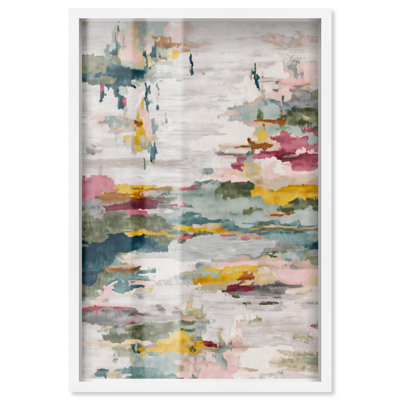 Colorful Weave II Shadowbox Print Abstract Wall Decor by Art Remedy, White Frame, 20 x 30