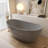 64.96" Freestanding Soaking Solid Surface Bathtub-111987439