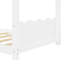 Lit simple sur pied avec lattes, cadre de lit en bois massif Montessori pour enfants, sans sommier tapissier, blanc-1117946268-1117946248