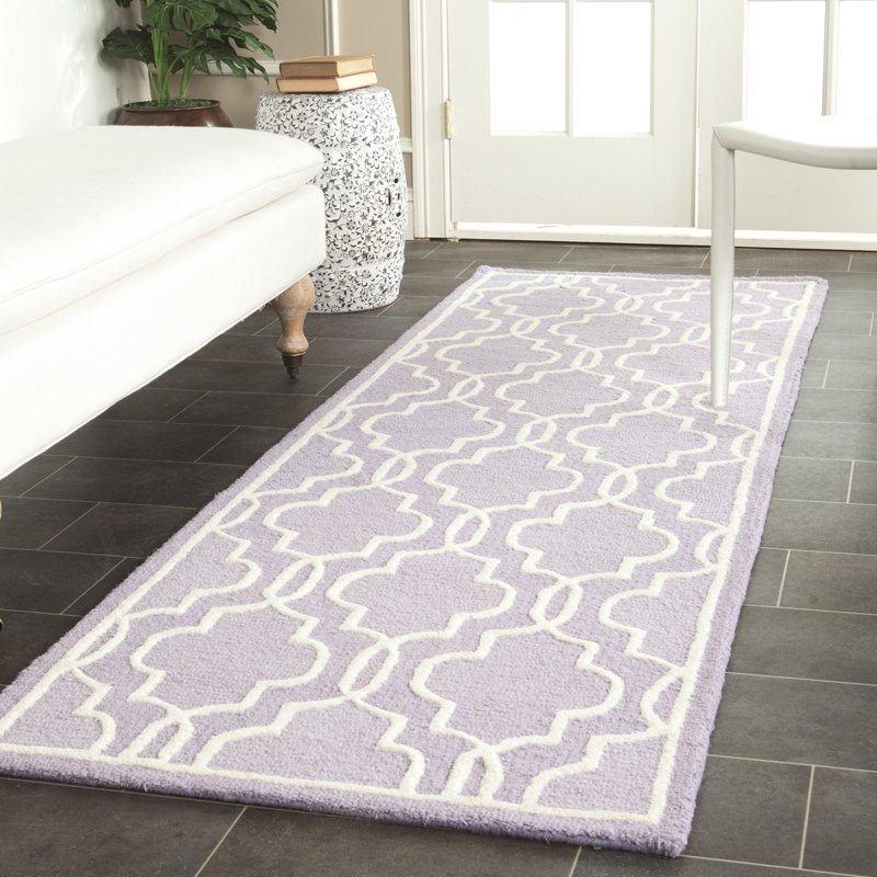 Cannen Hand Tufted Wool Geometric Rug, Runner 2'6" x 8'