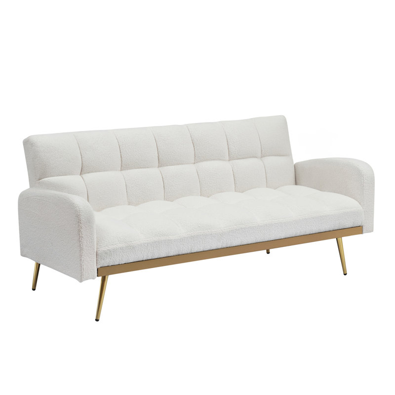 Canapé-lit convertible de 69 po avec futon, Beige
