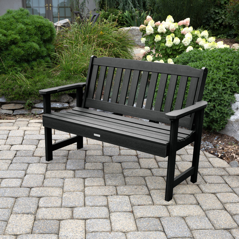 Banc de jardin en plastique Arbnora, Noir