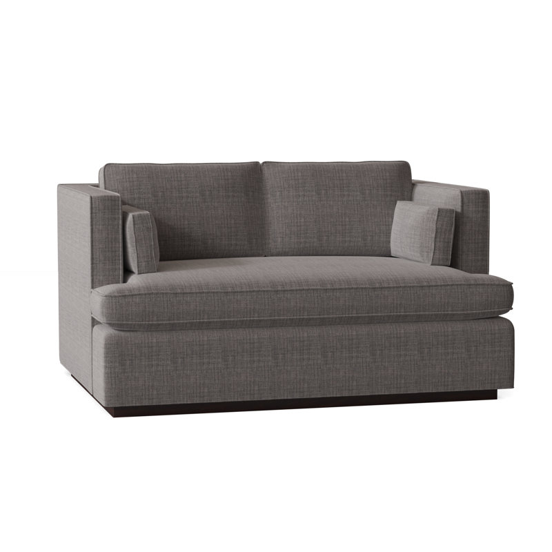 Central Park Loveseat, Black Walnut, Gray