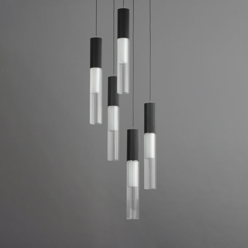 Colbie 5 Light LED Pendant, Black