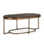 Table basse Kokomi de 43 po avec marbre noir et base en laiton antique