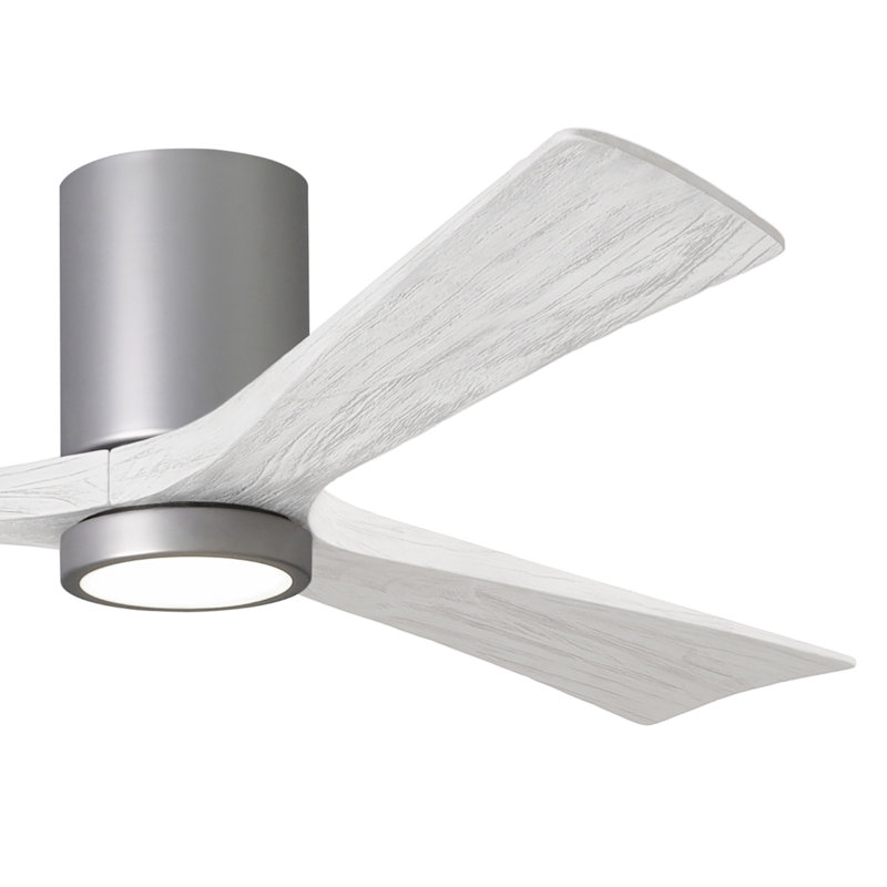 Irene LED Ceiling Fan, Brushed Nickel, 60", Matte White
