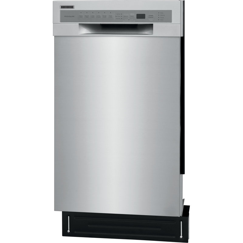 Lave-vaisselle à console complète de 18 po à 52 dBA Frigidaire avec indicateurs de cycle, Acier inoxydable