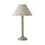 Nephi Bobbins Painted Table Lamp with Tapered Natural Linen Trim Scallop Shade-1764497640-1768459580-1768459582