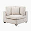 Siège de coin en chenille moderne et contemporain de 42 po avec coussins réversibles et coussin décoratif assorti Veronneau