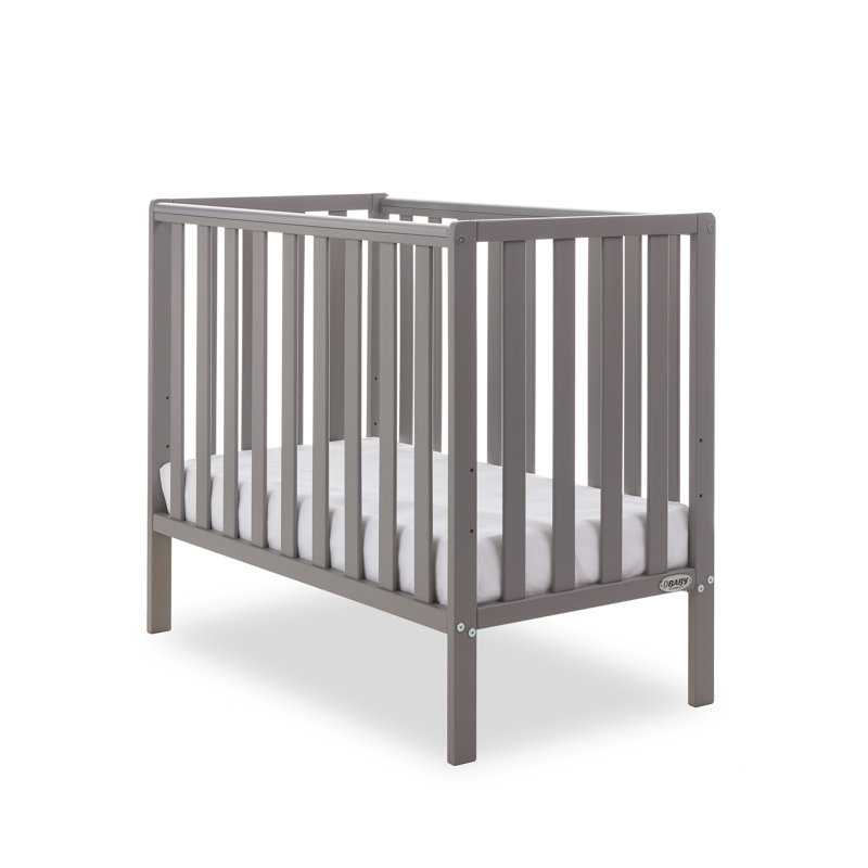 Bantam Space Saver Cot with Fibre Mattress, Taupe Grey
