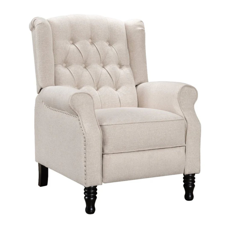 Sholes 78cm Wide Wing Chair Recliner, Beige