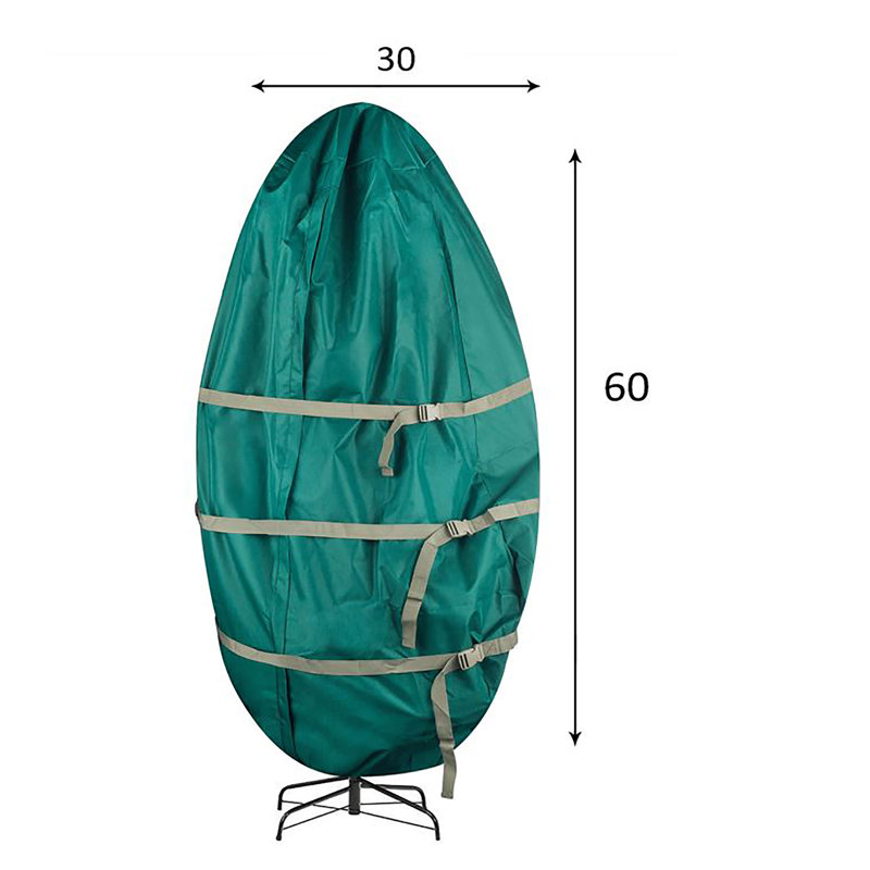 Christmas Tree Storage Bag - Upright Zippered Canvas Cover for Artificial Trees with Buckle Straps and Cinch by Tiny Tim Totes