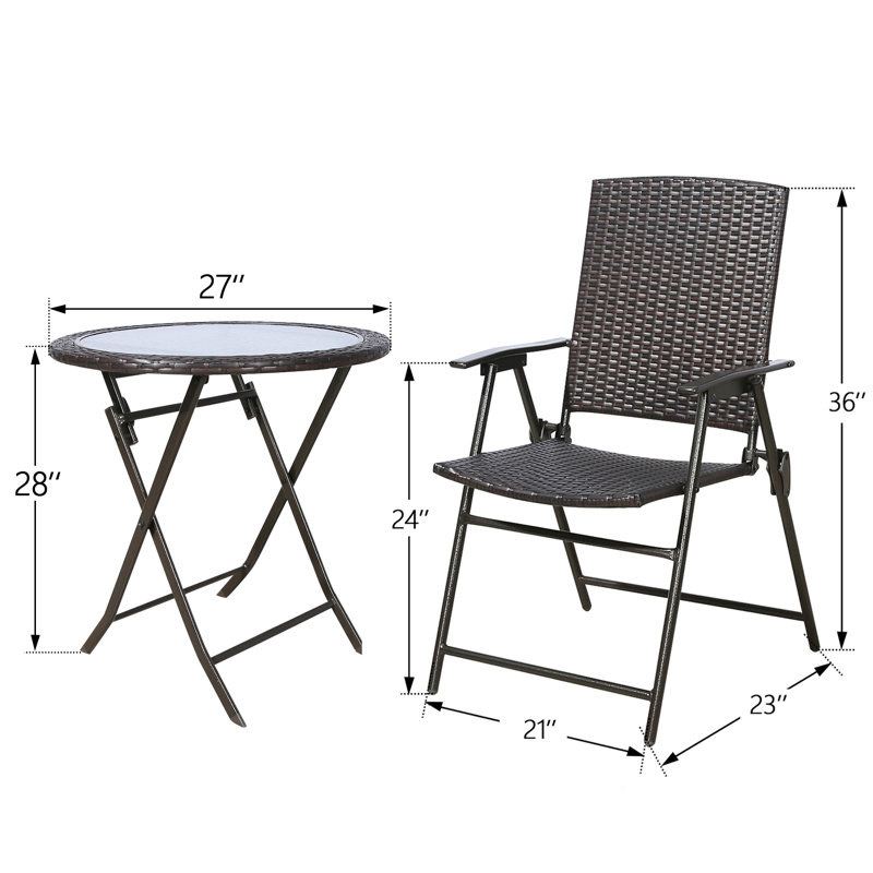 Laylla 2 - Person Patio Bistro Dining Set