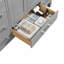 Meuble-lavabo sur pied 48 po, meuble-lavabo autoportant avec comptoir, armoire de rangement en bois massif gris