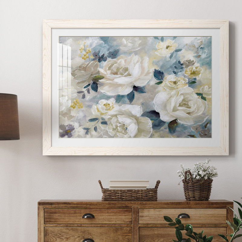 «Simple Bright and Bold» par J Paul, reproduction d'art sur papier encadrée, H 31,5 po x l 23,5 po x P 1,5 po, Blanc