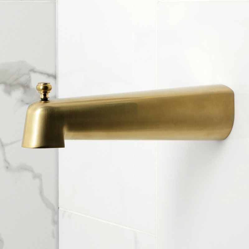 Robinet de baignoire et de douche à pression équilibrée à poignée simple Kingston Brass, Laiton brossé