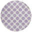 Tapis rond lavable à pois 8 po