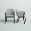 Chaises d'appoint de salle à manger avec accoudoirs en tissu et bois Moberly-558225868-558225871